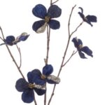99cm midnight Dogwood flower Christmas spray close up with Brown stem on offer for sale in Christmasland.ie. Visit us Christmasland showroom at 2 goatstown, Dublin 14 ,Ireland.