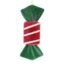 27cm rectangular sweet toffee with plastic-stripe-candy and ribbon- Christmas Decorations For Sale Dublin