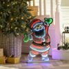 Infinity Lights - Standing santa on wooden log with 387 LED Christmas lights - Christmasland Ireland