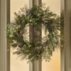 26 inch Mistletoe Pine Pre-Lit Wreath battery operated for sale at Christmasland.ie in Dublin 14. Shop sale now