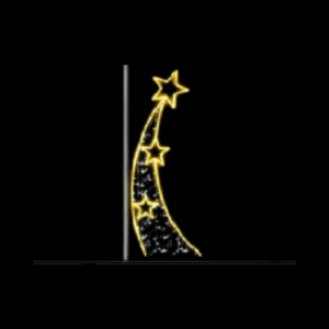XP Lamp Post Shooting Star - Set of 2 - Christmas Motif Lights