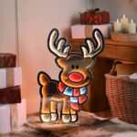 Buy 120cm Cute Reindeer Infinity LED lights - Christmas Window decoration From Christmasland.ie Dublin, Ireland