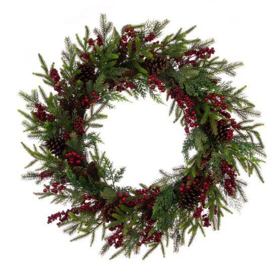 Empingham Berry Wreath 91cm for sale at Christmasland.ie in Ireland's best Christmas shop.