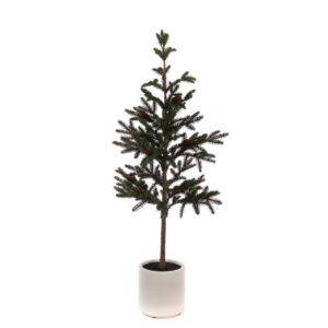 4.3ft Pine Small Potted Artificial Christmas Tree