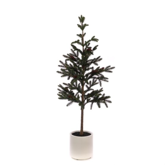 4.3ft Pine Small potted Artificial Christmas Tree for sale from Christmasland, Dublin in Ireland. Buy the best prices artificial christmas trees from Christmasland.
