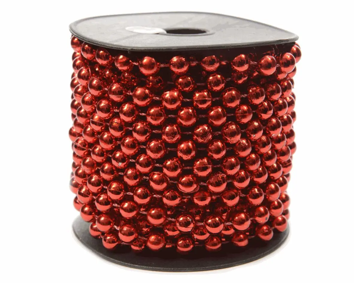 Bead Garland Plastic Shiny - Christmas Decoration - Christmasland.ie