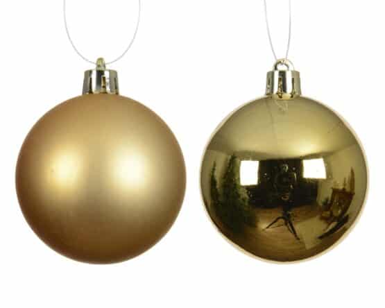 browse and shop 8cm Gold Shatterproof buable set - Sustainable Christmas Decoration from Christmasland.ie