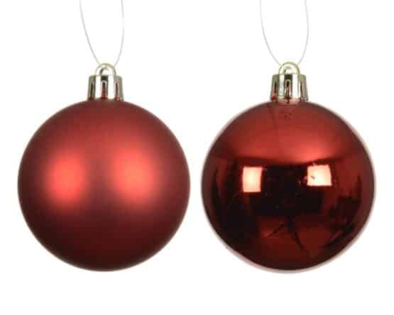 Browse & Buy 10cm Red Shatterproof buable set - Sustainable Christmas Decoration from Christmasland.ie, Dublin , Ireland