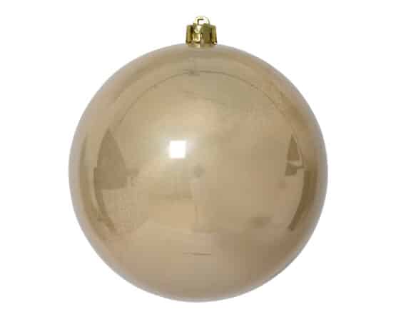 Buy Beige 14cm Large Pearl Shiny Shatterproof Christmas Bauble