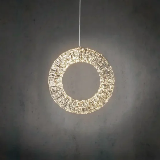 Buy 45cm Illuminated Christmas Wreath LED Classic White from Christmasland. Best Christmas Shop in Dublin