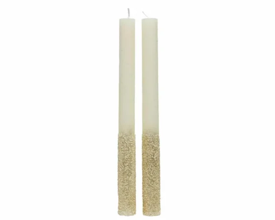 25cm Candle Wax - smooth With Metallic lacquer Finish with glitter for sale at Christmasland