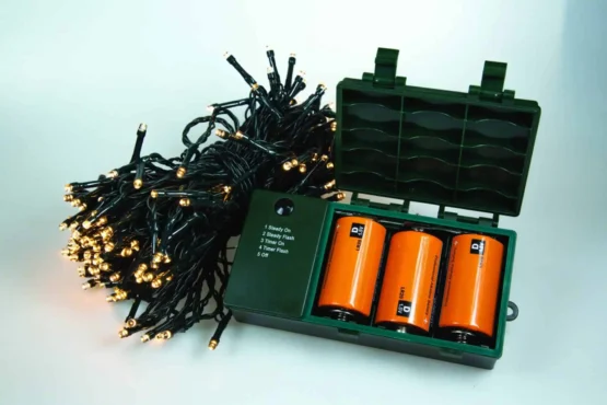 Battery Powered Warm White LED Christmas Lights - Image 2
