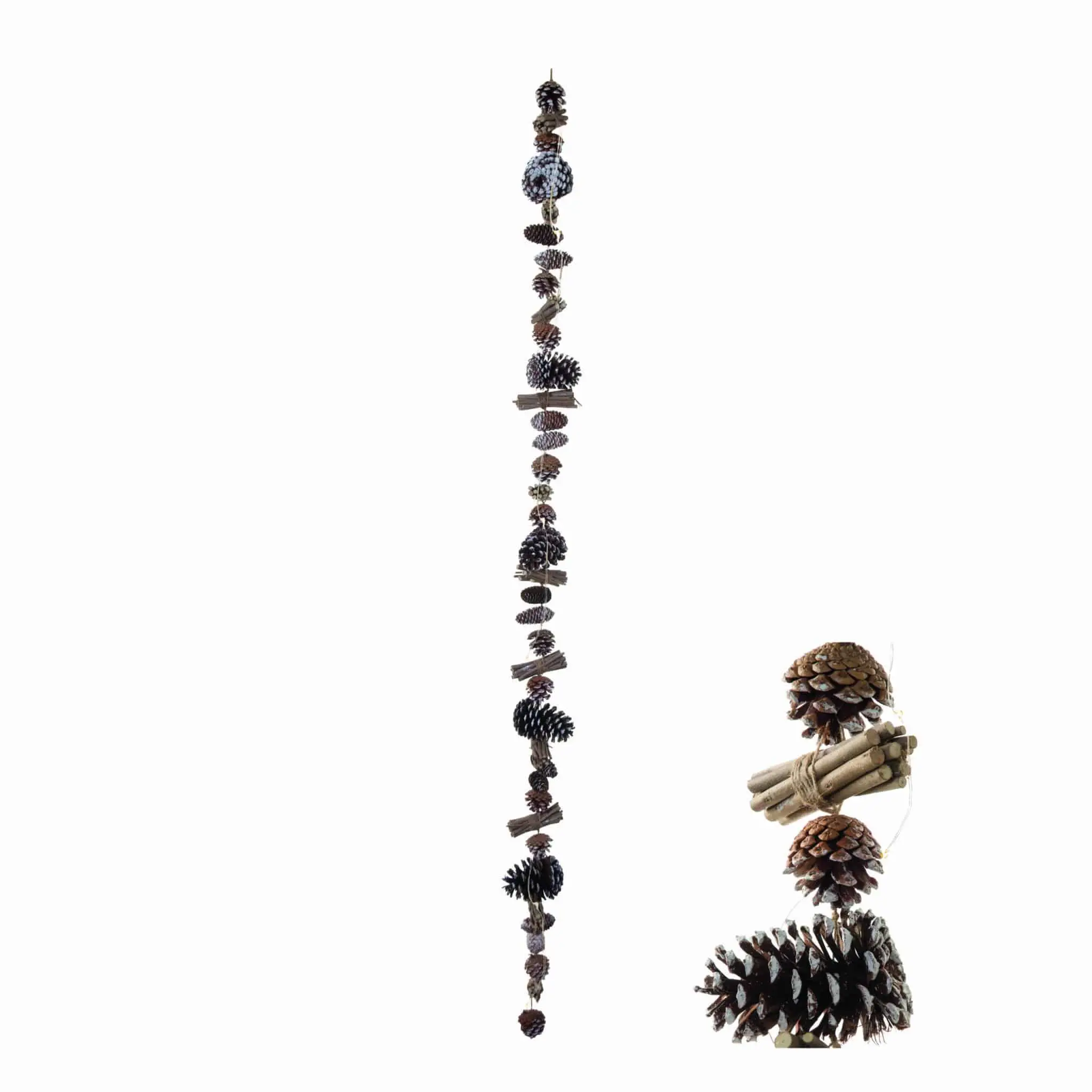 170cm Pinecone Garland with LED - Pre-Lit Garlands - Garlands for Sale in Ireland