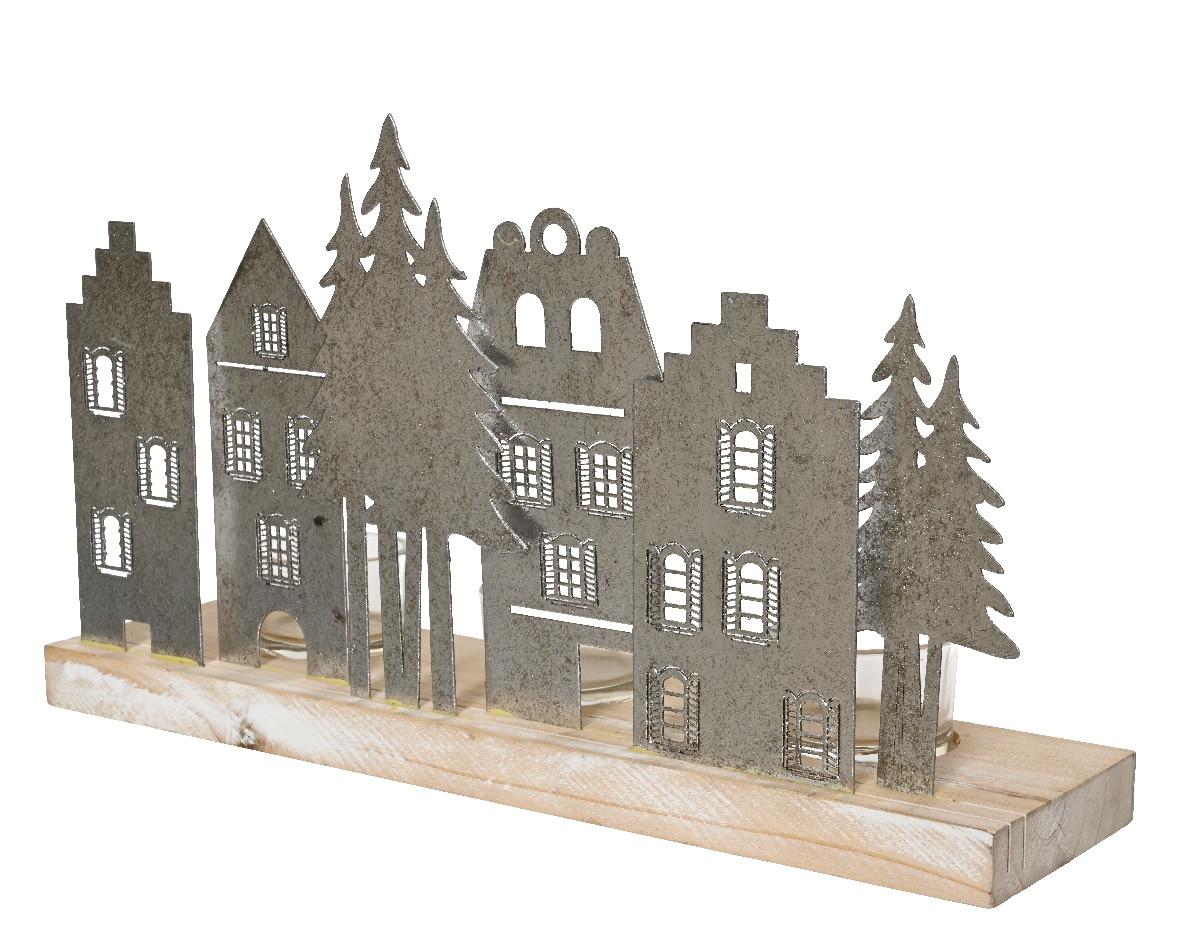 18.5cm Tealight holder with Firwood Base