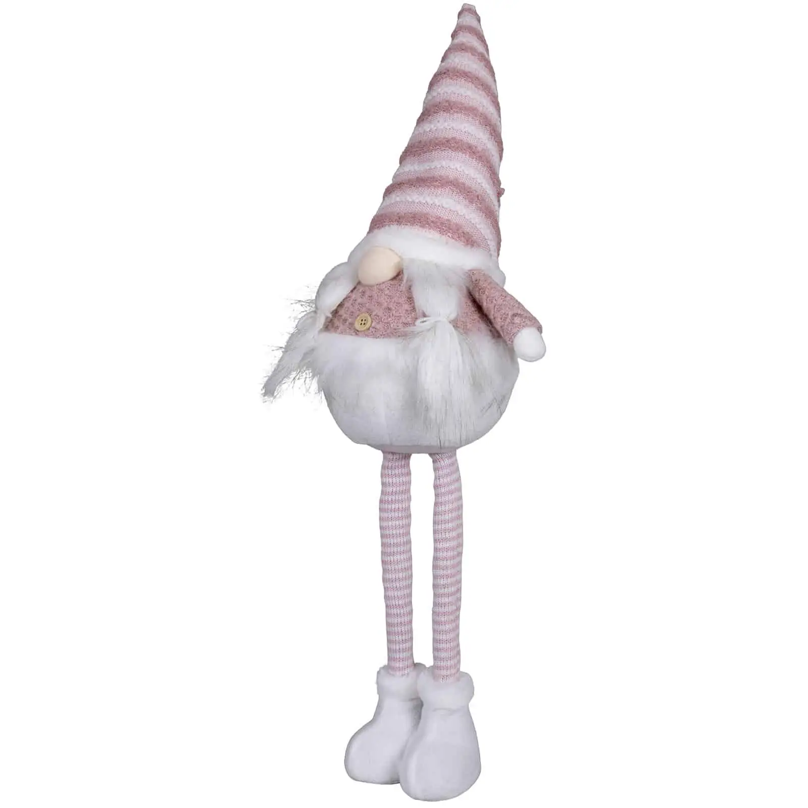 Extendable Gnome Pink White Green with Telescopic Legs 75cm - Image 2