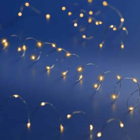 Buy 100 Micro LED Classic Warm String Battery Christmas Lights from Christmasland