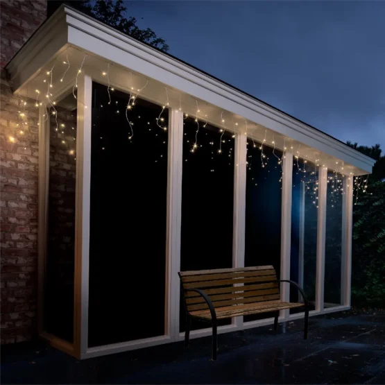 LED Icicle Lights 8 Function Twinkle Effect Outdoor - Christmas Decor - Christmasland