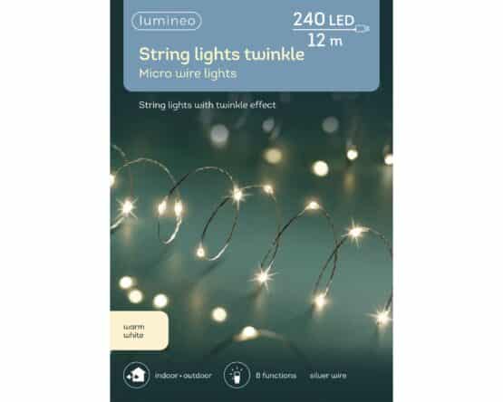 outer box12m Micro LED string lights for decorating Christmas unlit garlands, wreaths and more. Christmasland, Dublin, Ireland