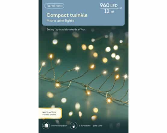 Buy 960 MIcro LED twinkle mix warm compact outdoor christmas tree lights from Christmasland