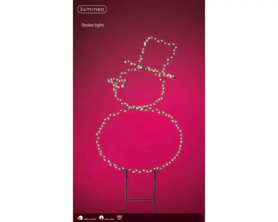 77cm Micro LED Metal Snowman: Delightful holiday lighting.