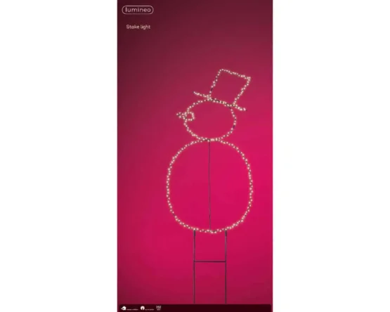Micro LED Metal Snowman: Twinkling holiday charm for festive decor.