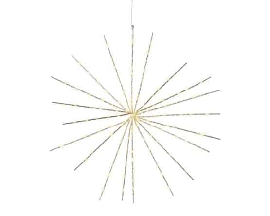 55cm Micro LED Polestar Gold frame Warm white LED lights on White BG for sale from Christmasland. You local Irish shop