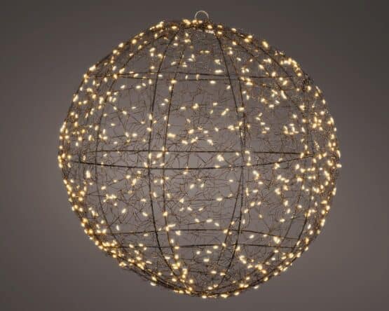 28cm Micro LED illuminated Metal Ball in Classic Warm. Shop outdoor christmas lights near you in Dublin.
