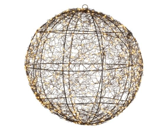 Micro LED illuminated Metal Ball with Classic Warm lights. Outdoor Lights for sale near you. Christmasland - Ireland