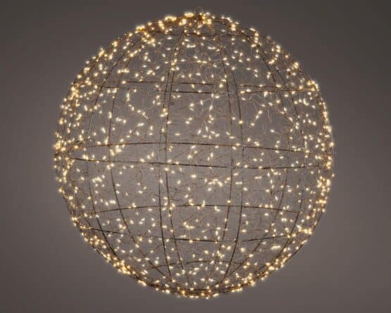 58cm Large Micro LED illuminated Metal ball. Buy Outdoor Christmas lights from Christmasland.ie Irelalnd