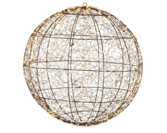58cm Micro LED illuminated Metal ball with classic warm lights for sale near you. Christmasland, Ireland