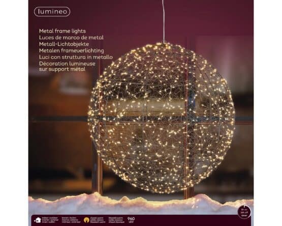 Micro LED illuminated Metal Ball in classic warm is for sale near you. Ireland