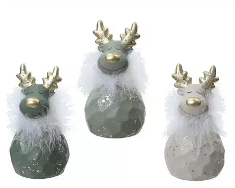 Terracotta Deer Ornament Set