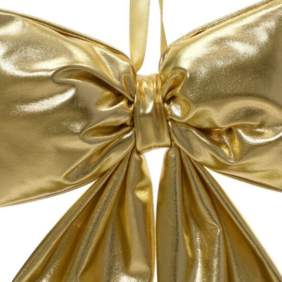 Gold Polyester Christmas Bow with Hanger for sale - Christmasland, Dublin Ireland
