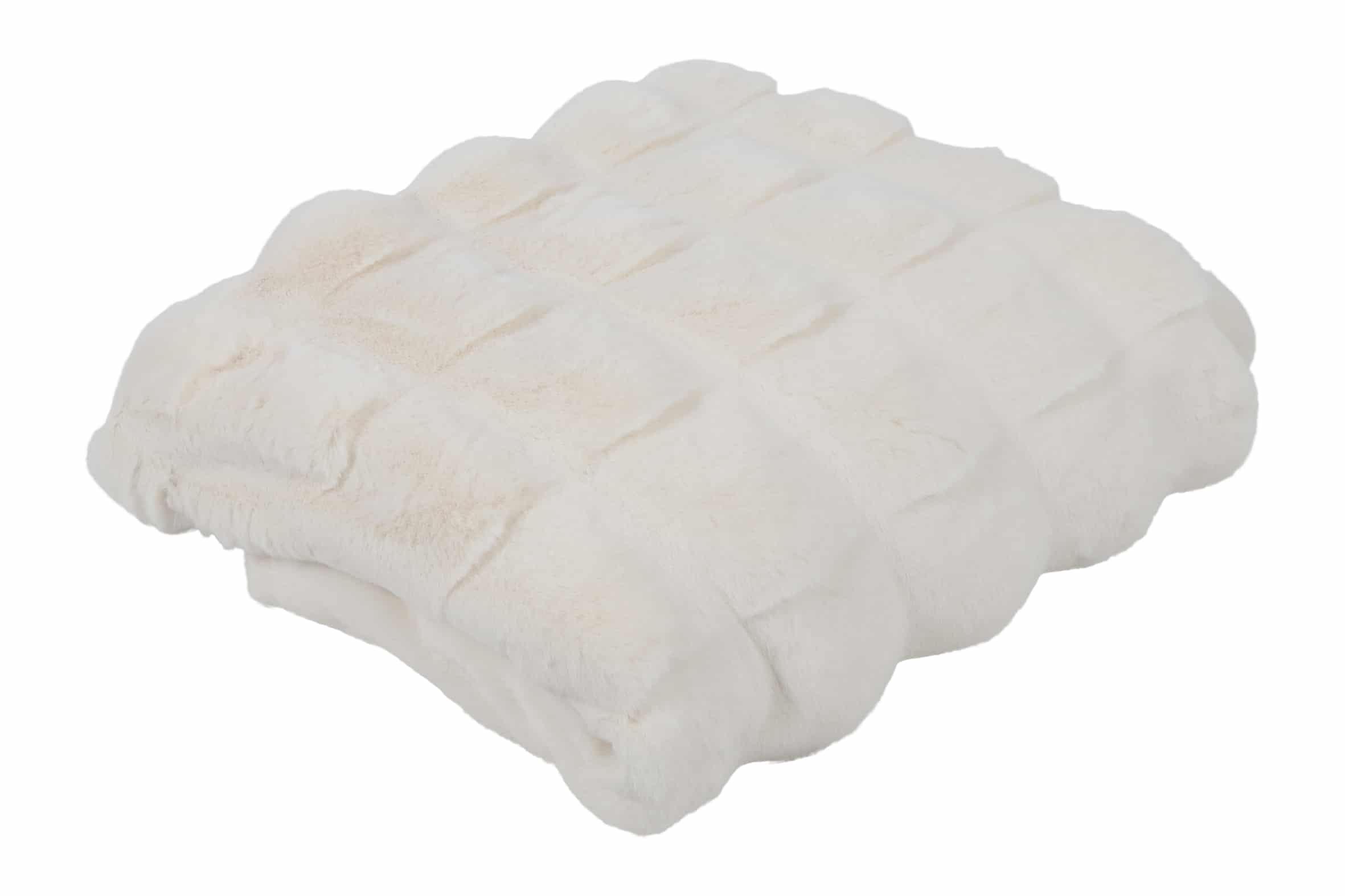 Decostar White plaid Faux Throw