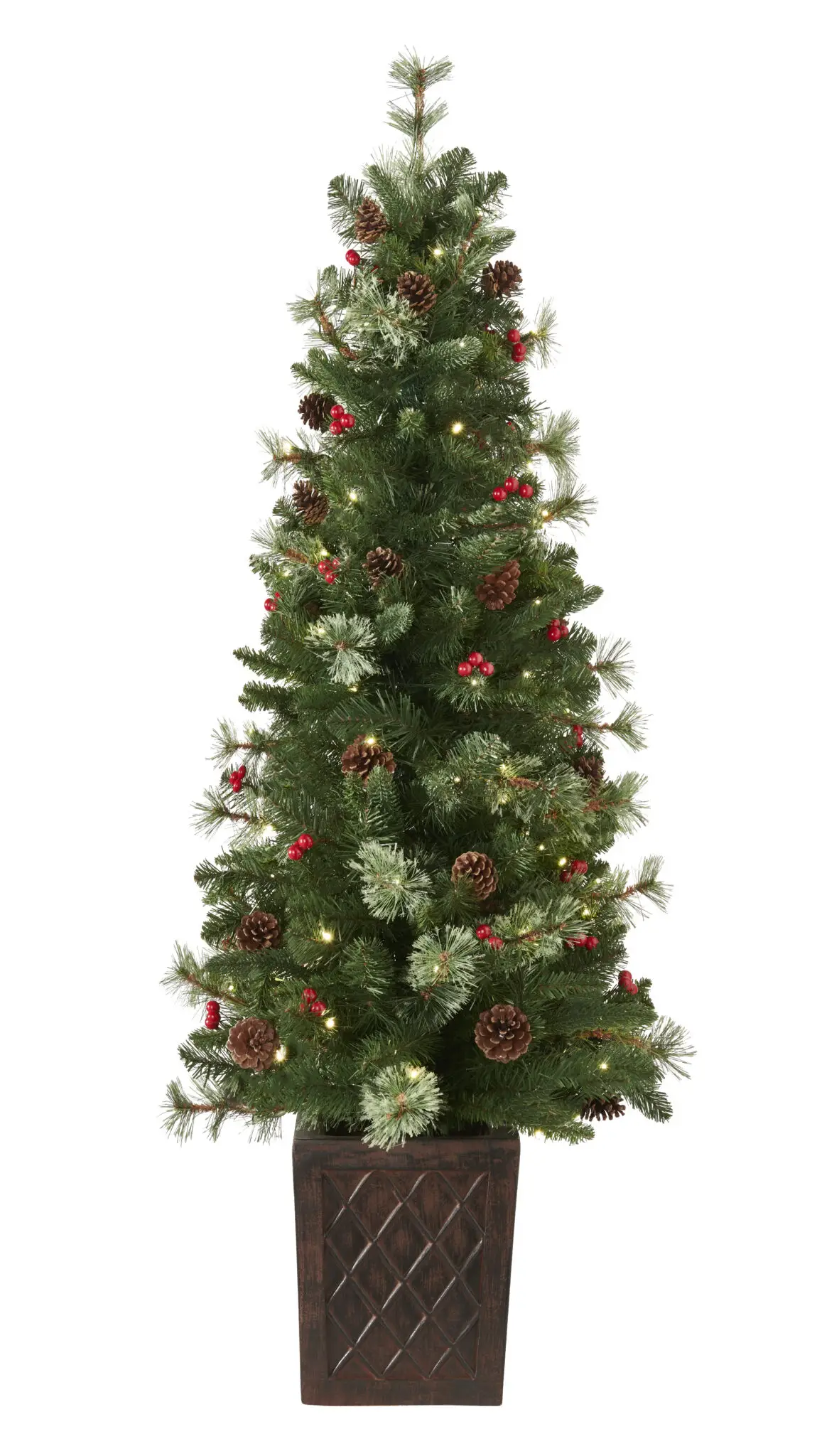 Best Pre-lit Small 4.5ft Brazil pine artificial Christmas Tree for sale from CHristmasland Ireland. Fast delivery