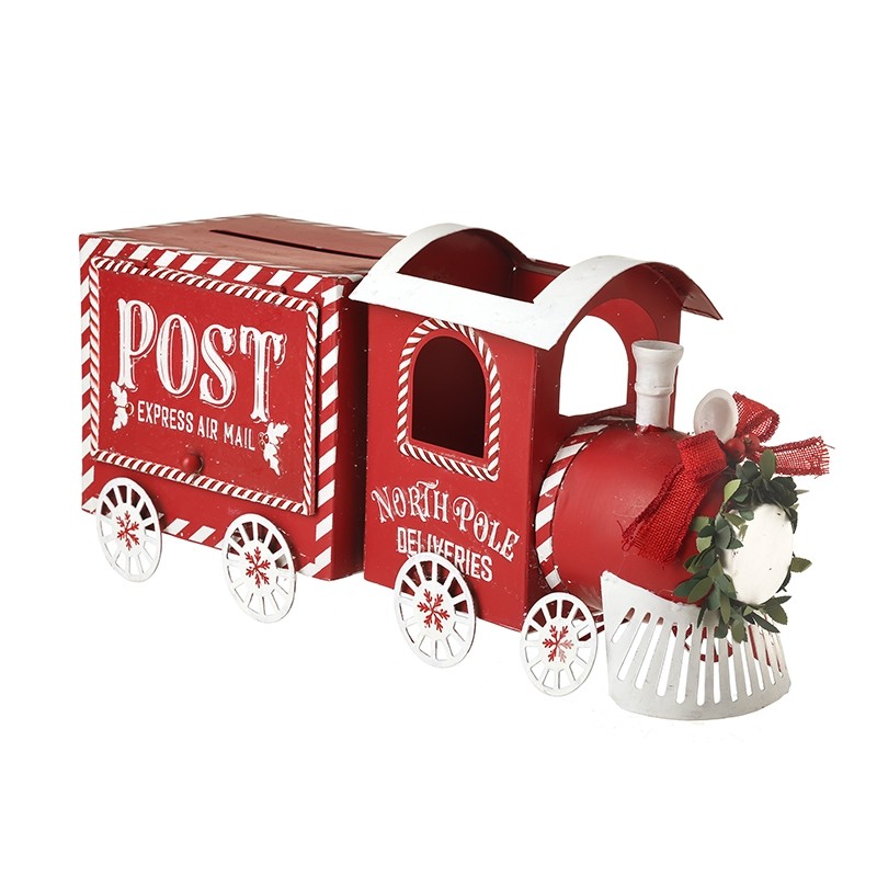 Red Metal North Pole Train