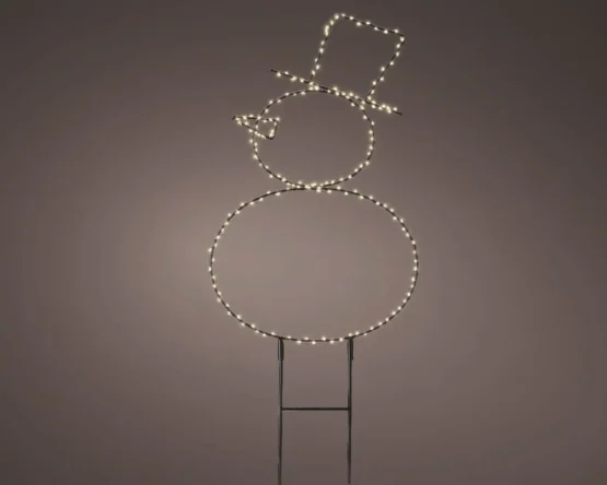 Micro LED Metal Snowman – Charming Outdoor Glow for Winter Wonderland