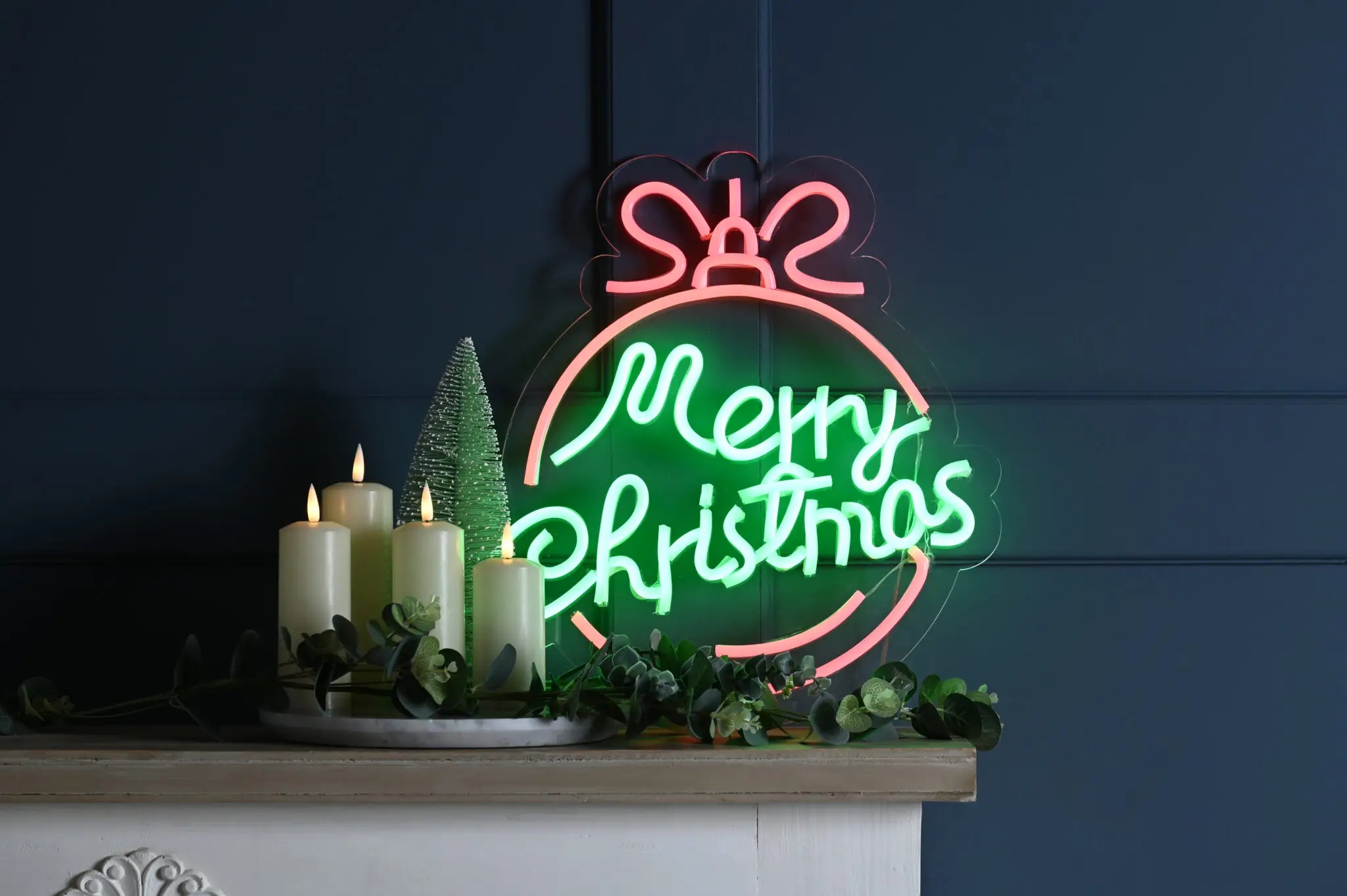 Merry Christmas Neon Rope lights for Christmas window decoration. Buy from Christmasland in DUblin Ireland. Best Window light decoration for sale.