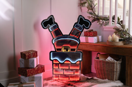 4ft Infinity lights Santa legs and chimney, Christmas lights for sale in Ireland from Christmasland- Dublin's favourite Christmas Shop