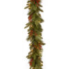 Buy 9ft Classical Collection Garland with Berries and Cedar Leaves & 100 warm white LED lights at Christmasland now.