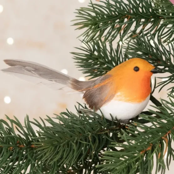 Robin on Christmas tree branc. Christmas Tree decoration from Christmasland