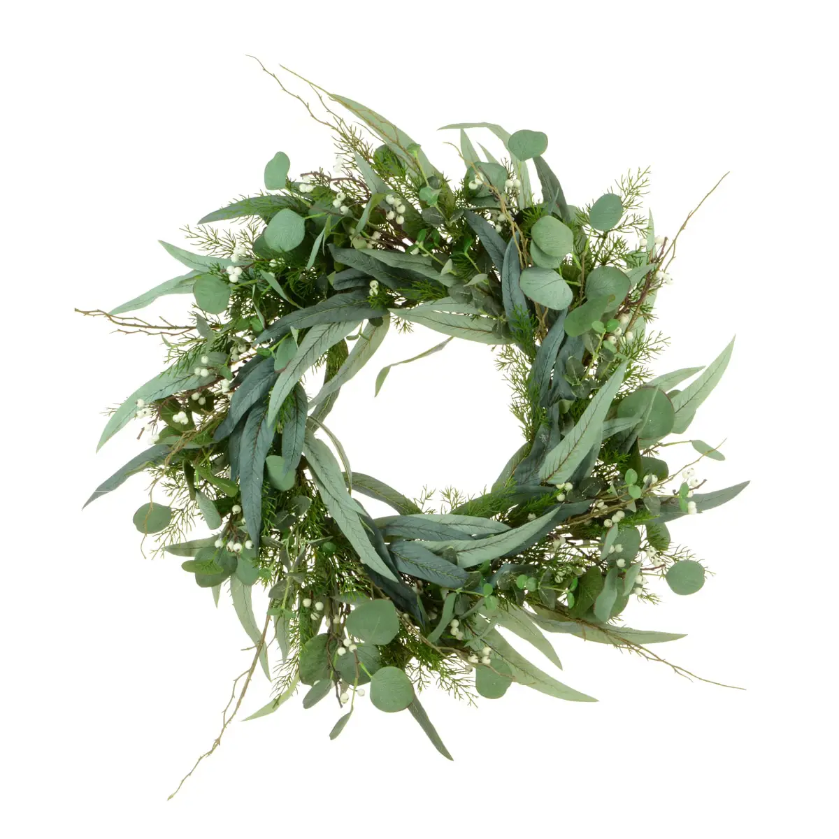 24″ Helmsley Luxury Green Foliage Wreath Christmas Wreaths for Sale Dublin