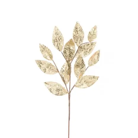 Metallic Gold Leaf Christmas Spray - Christmas Decorations For Sale Dublin