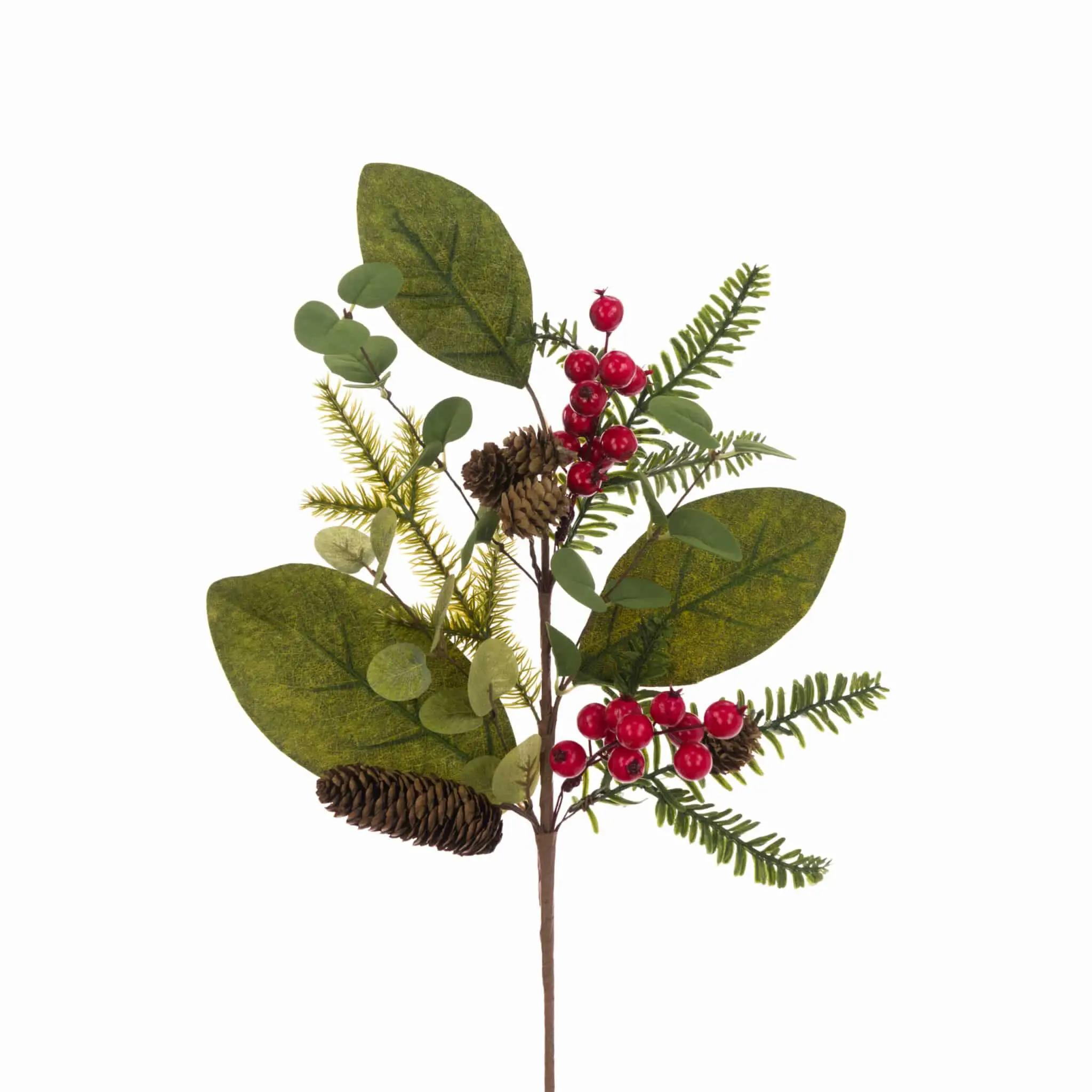 Greatford Christmas Spray With Red Berries and Pine Cones - Cristmas decorations for sale Ireland