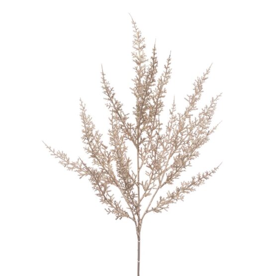 Shop for 69cm Champagne Sparkle Cedar leaf Spray on stem in Ireland from Christmasland- Best Christmas Shop