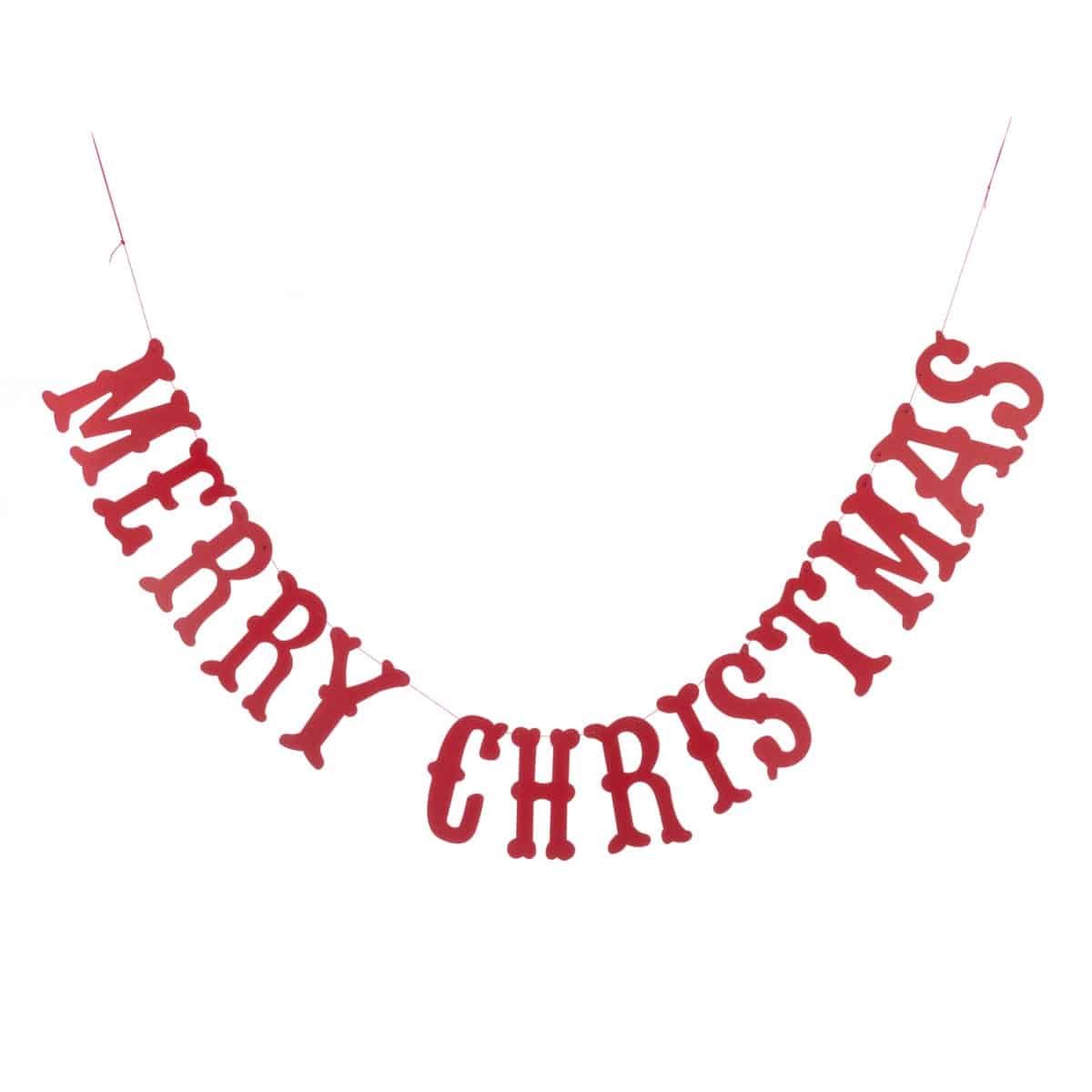 Wood Merry Christmas Garland