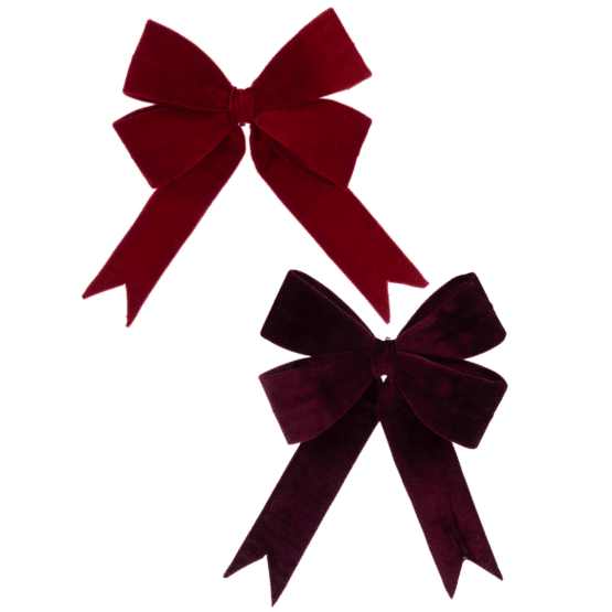 burgundy and Red velvet 48cm Wired christmas bow for sale from christmasland.ie. Shop now, limited stock