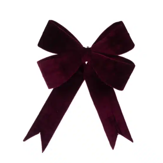 Browse and shop Limited edition Burgundy Velvet Wired Christmas Bow from Christmasland.ie. Trusted Christmas shop near me