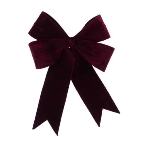 Browse and shop Limited edition 48cm Burgundy Velvet Wired Christmas Bow from Christmasland.ie. Trusted Christmas shop near me