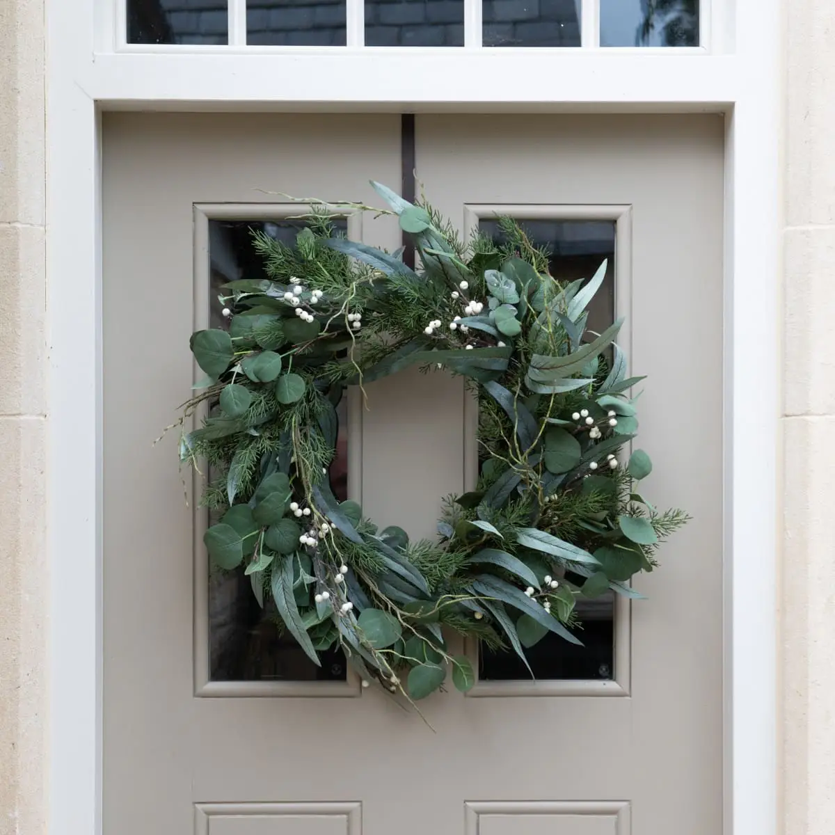 24″ Helmsley Luxury Green Foliage Wreath Christmas Wreaths for Sale Dublin